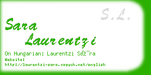 sara laurentzi business card